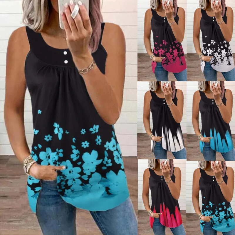 

Новинка лета 2022, женская одежда с принтом, повседневный свободный Женский пуловер с круглым вырезом и цветочным принтом, футболки с открыты...