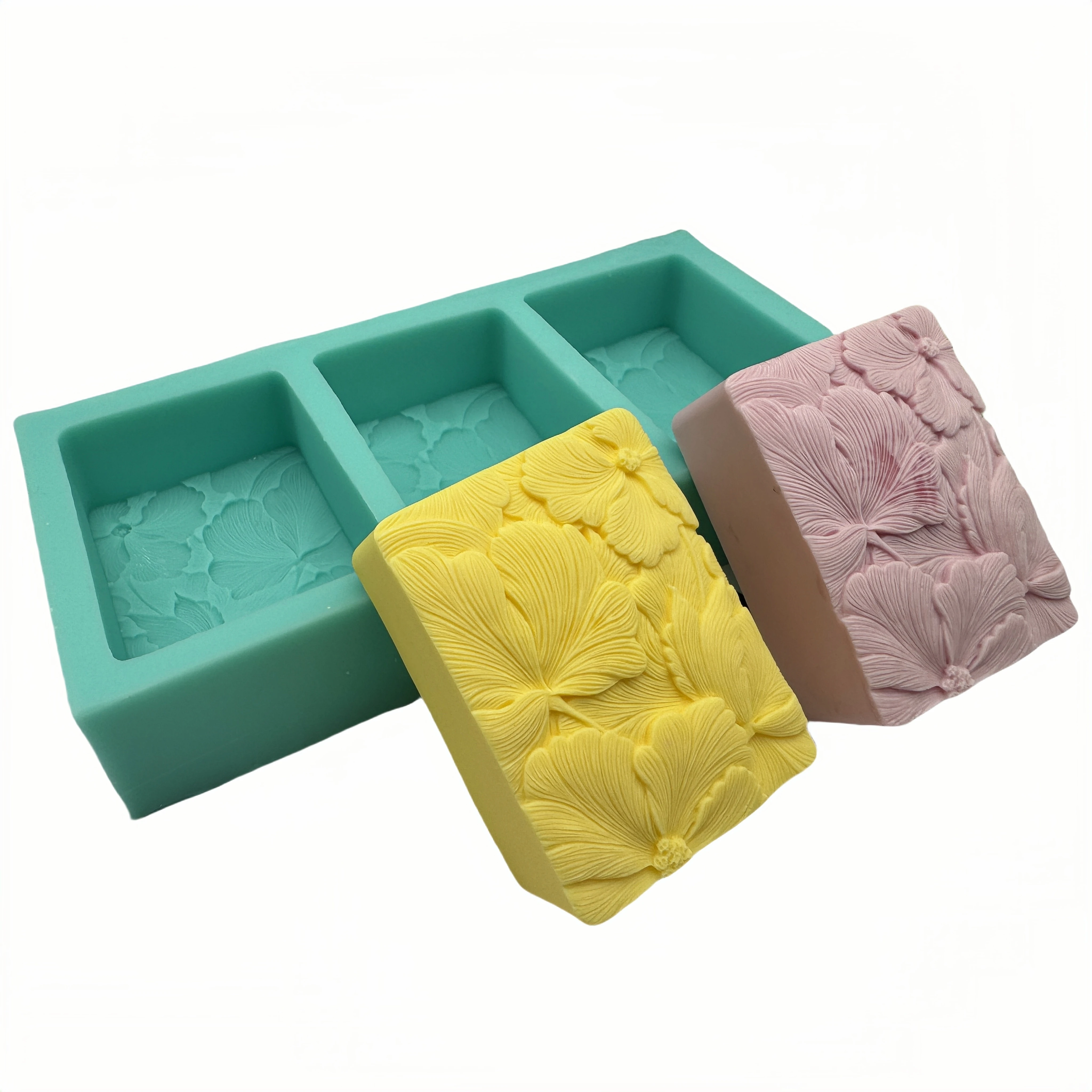 Силиконовая форма для мыла с 3 полостями формы натурального ручной работы сделай