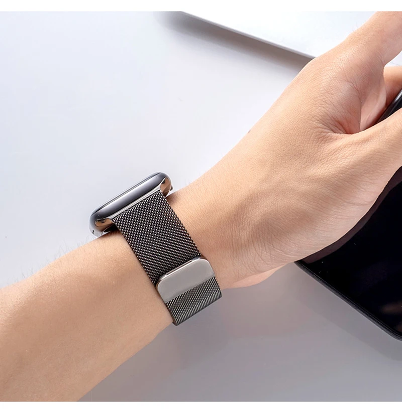 Magnetic Strap For Apple watch band 45mm 44mm 42mm metal correa 38mm 40mm 41mmstainless steel bracelet iwatch serie 7 6 SE 5 4 3