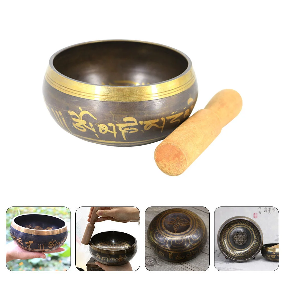 

Props Tibet Rings Set Meditation Sound Buddhism Supply Portable Chanting