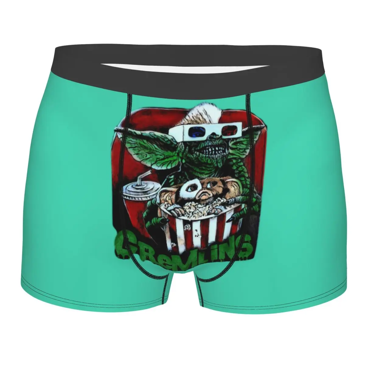 Пользовательские Гремлины Юмористическое Нижнее Белье Мужчины Принт Gizmo 80s Movie