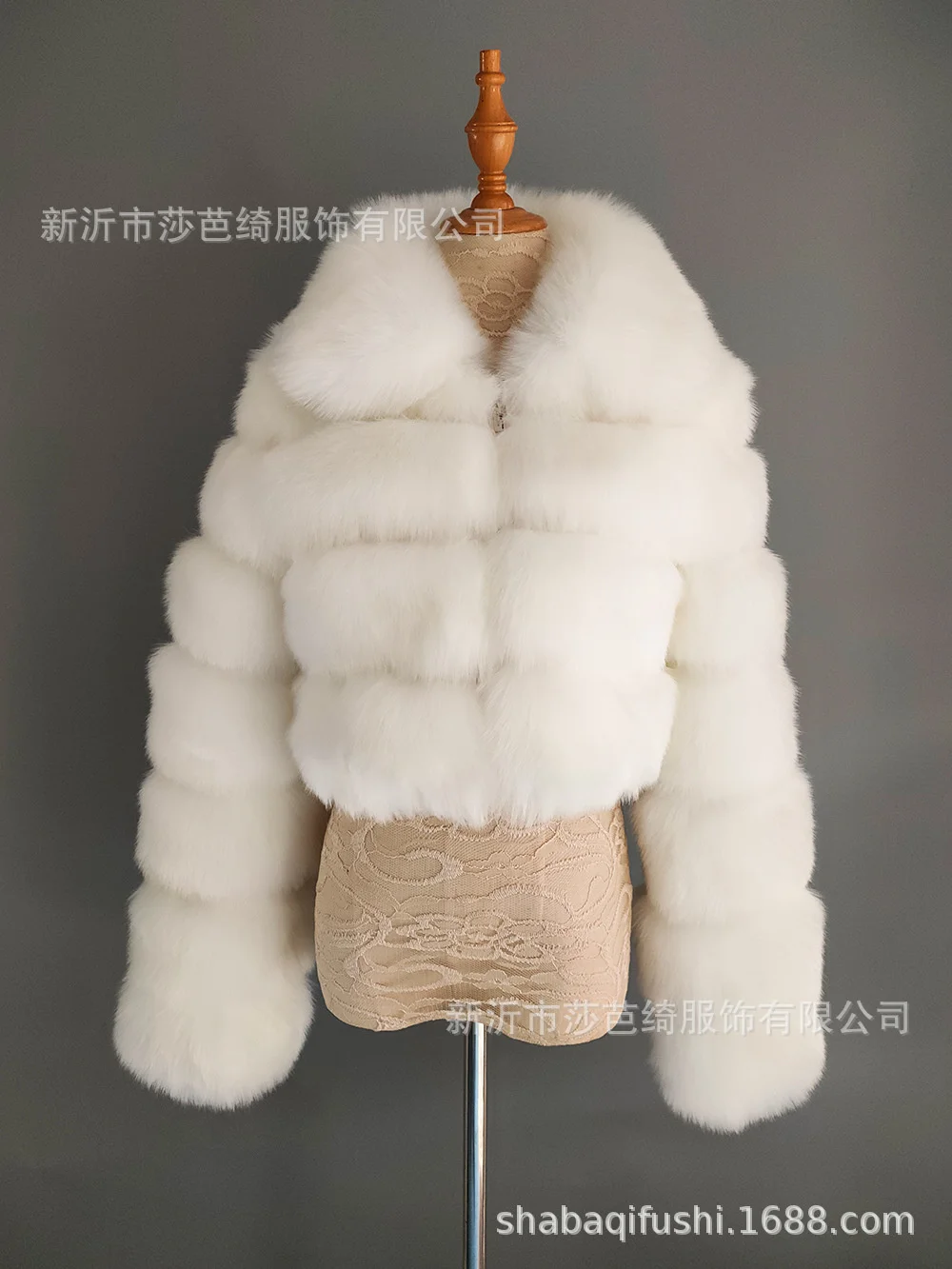 Amorkiss Haining New Women's Wool Imitation Fox Fur Grass Coat Women's Wool Short Wool Coat Lapel
