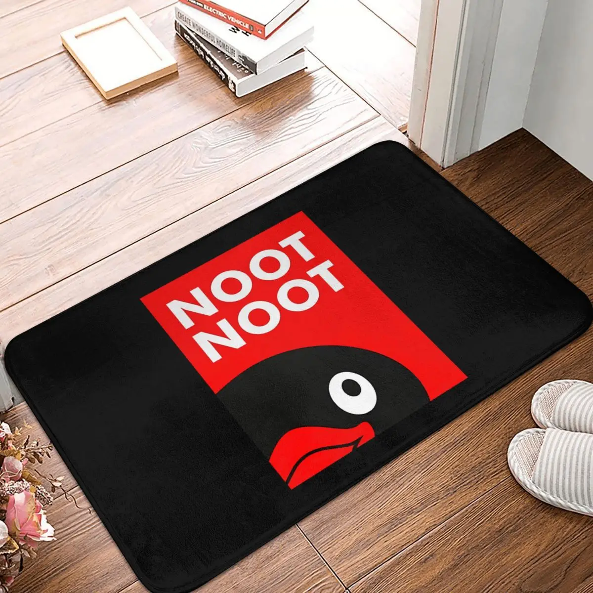 

Pingu Noot Pinga Penguin TV Bath Non-Slip Carpet Red Bedroom Mat Entrance Door Doormat Home Decor Rug
