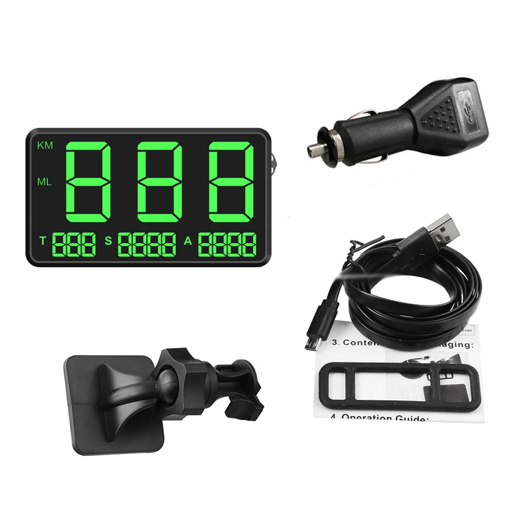 

ABS Automobile Head UP Speedometer Portable USB Detachable Professional Digital Display Lighter Powered Speeds Meter Gauge