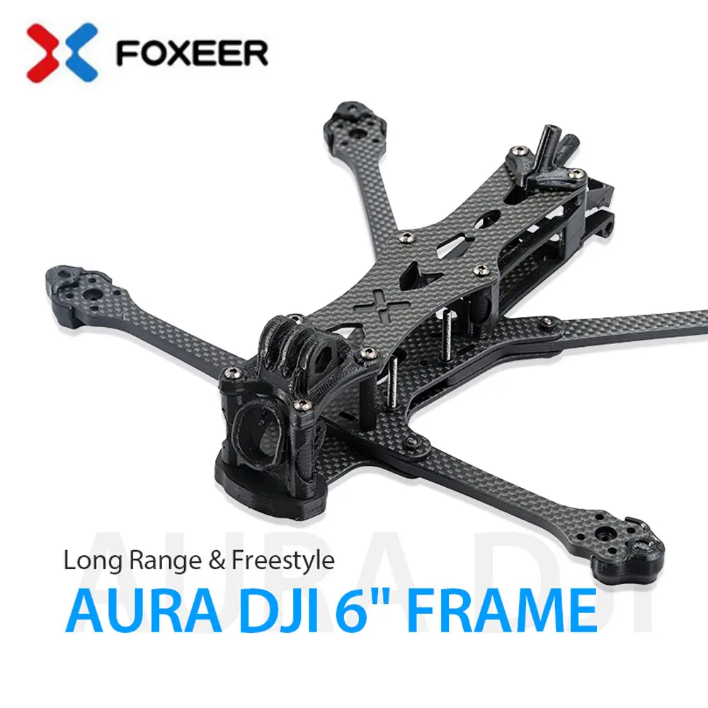 Карбоновая рама Foxeer Aura LR 5 &quot6&quot T700 комплект с мм кронштейном для фристайла FPV