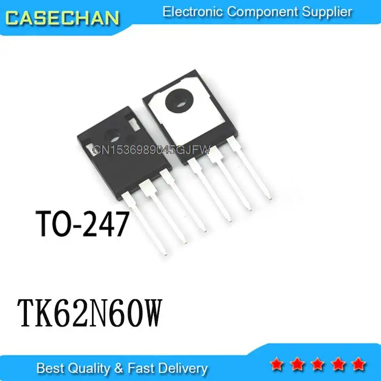

5PCS New and Original K62N60W TK62N60X K62N60X TO-247 61.8A 600V TK62N60W
