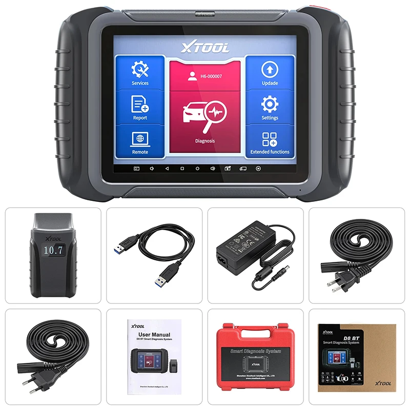 

2022 XTOOL D8 BT OE-Level All Systems Diagnostic Scanner ECU Coding 30+ Service Functions Bi-Directional Control Support Can FD