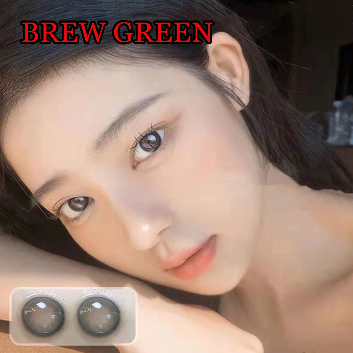 

ViviGo 14.00mm Cosmetic Contact Lens for Women Men Color Eyewear Anime Accessories линзы для глаз цветные Brew Green