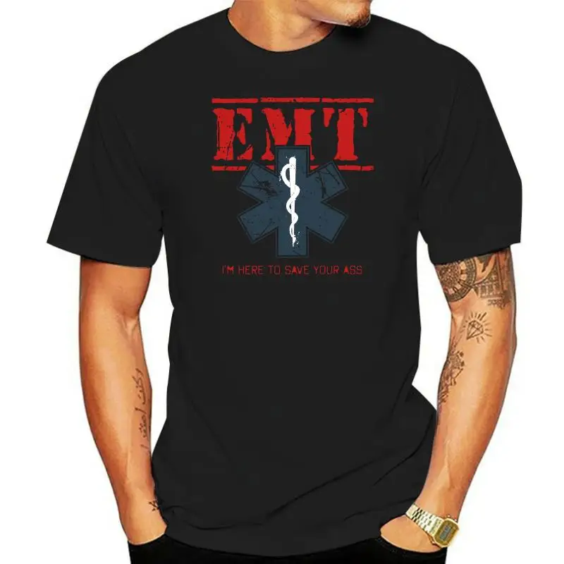 

Футболка ЕМТ футболка с рисунком надписей «Параметры, техник скорой помощи», медицинские услуги Humor 2020, креативные буквы, вырез под горло