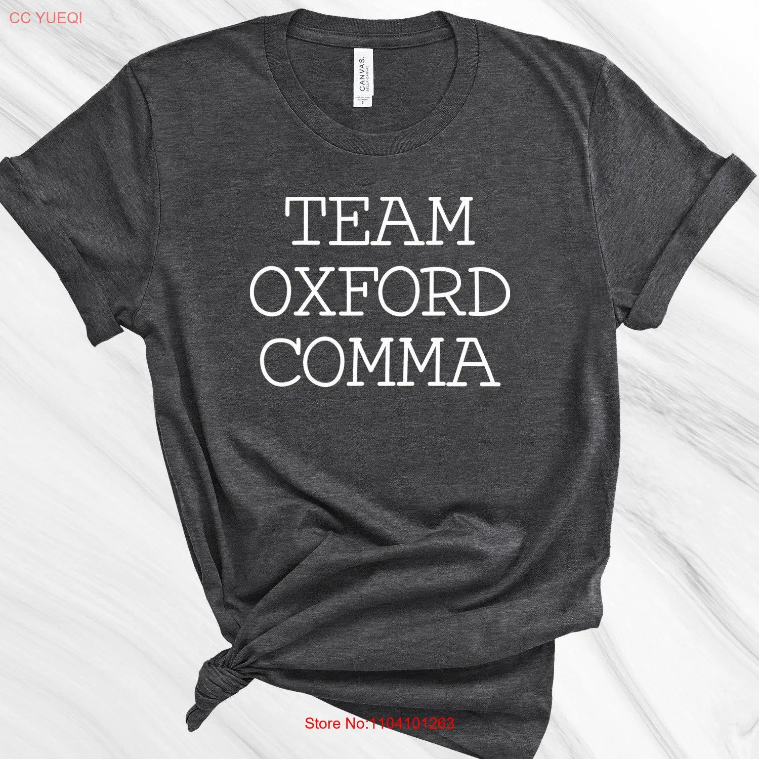 Футболка Team Oxford Comma Grammar Back to School Teacher English Major с длинными или короткими рукавами