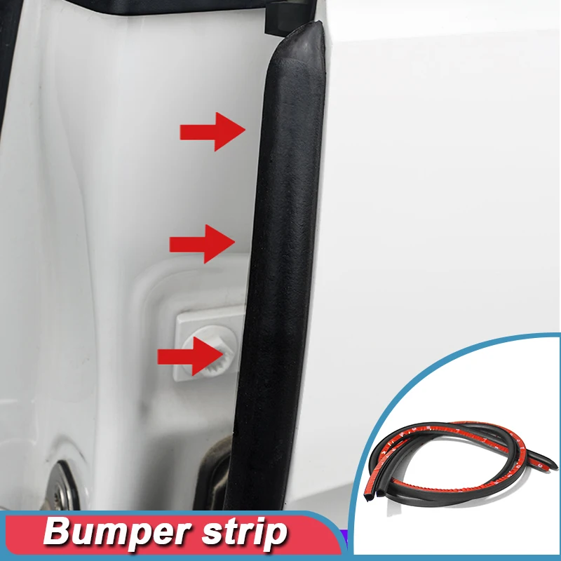 

2pcs Car Door B-Pillar Rubber Sealing Strip Protector Sticker Decorate Noise Insulation Adhesives Weatherstrip Auto Accessories