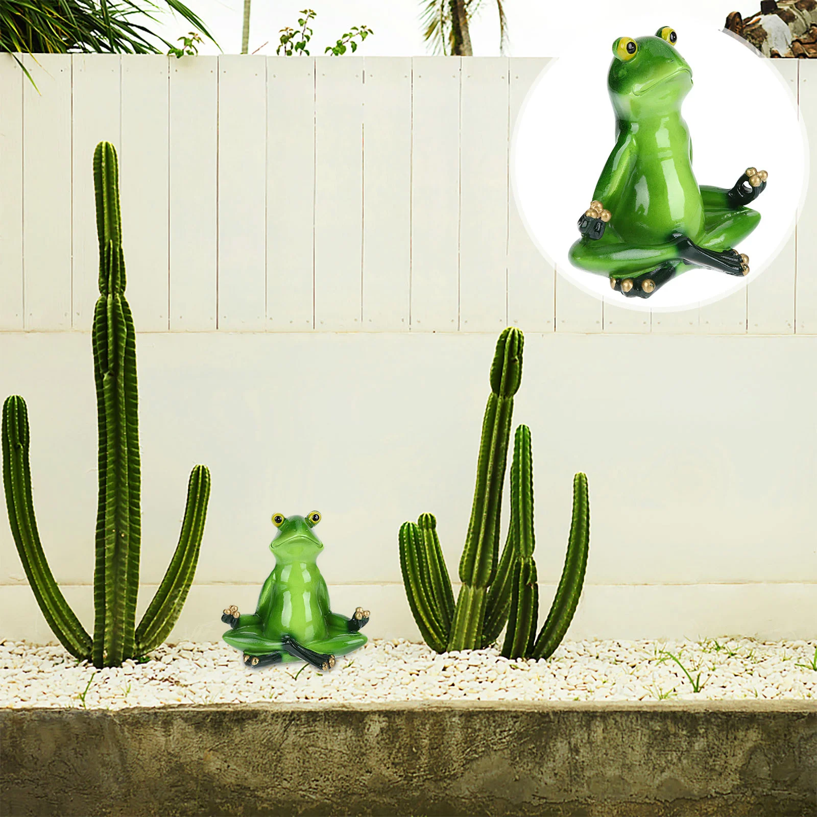 

Decor Creative Statue Table Resin Frog Animal Ornament Desktop Outdoorhome Office Computer Figures Funny Zen Yoga Desk