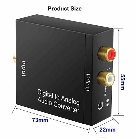 Цифро-аналоговый конвертер Toslink RCA  Digital to Analog Audio Converter