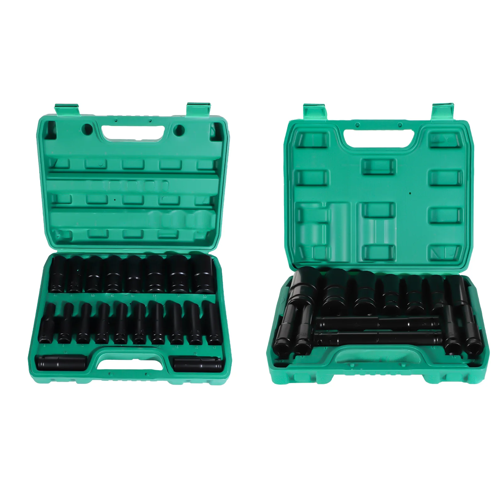 

1/2 Inch Electric Wrench Accessory Set 20PCS Steel Sleeve Set Multifunctional Sleeve Set with Storage Box Hand Tools Set Sockets