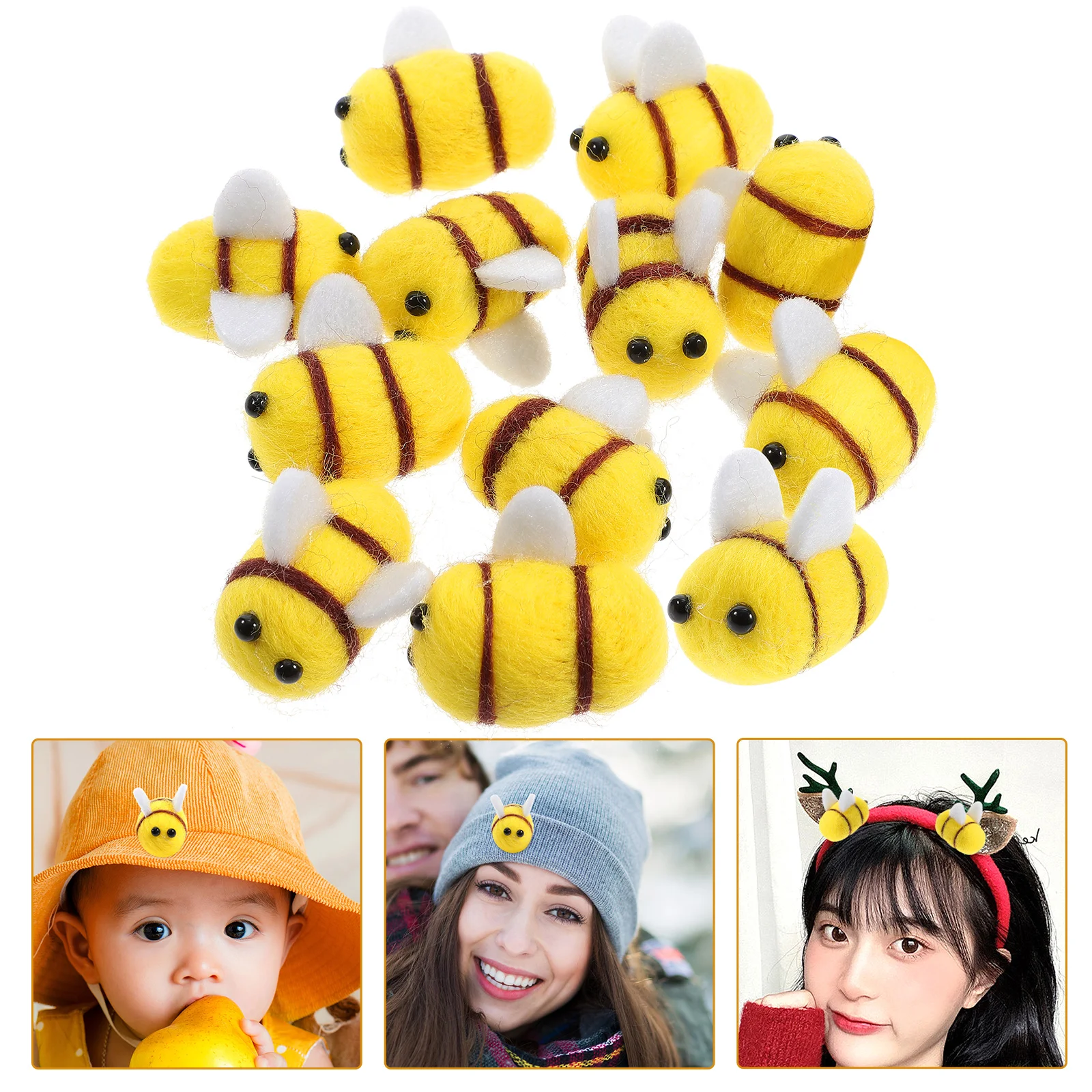 

12pcs Felt Craft Honey Pom Poms for Nursery Tent Hat Cloth Craft Scrapbooking DIY Decoration