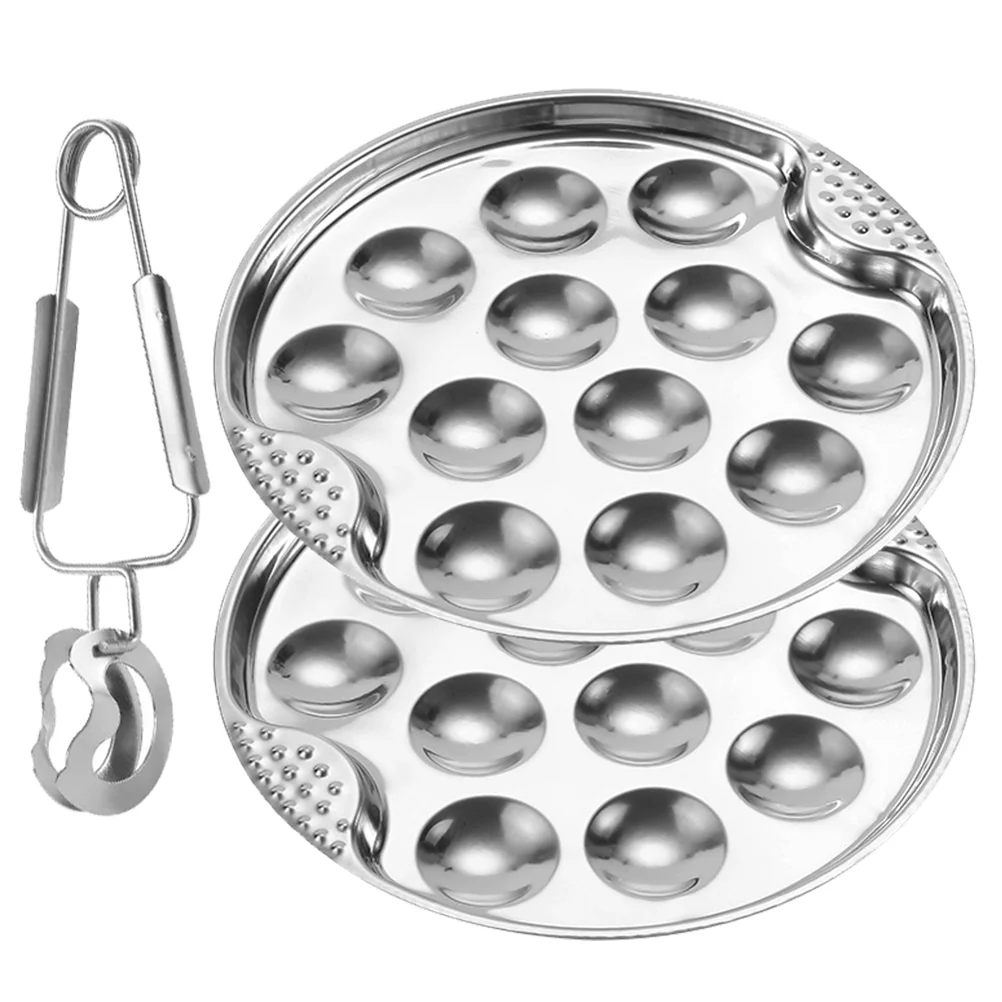 

Snail Dish Escargot Home Baking Pan Flatware Tray Oyster Stainless Steel Dishes