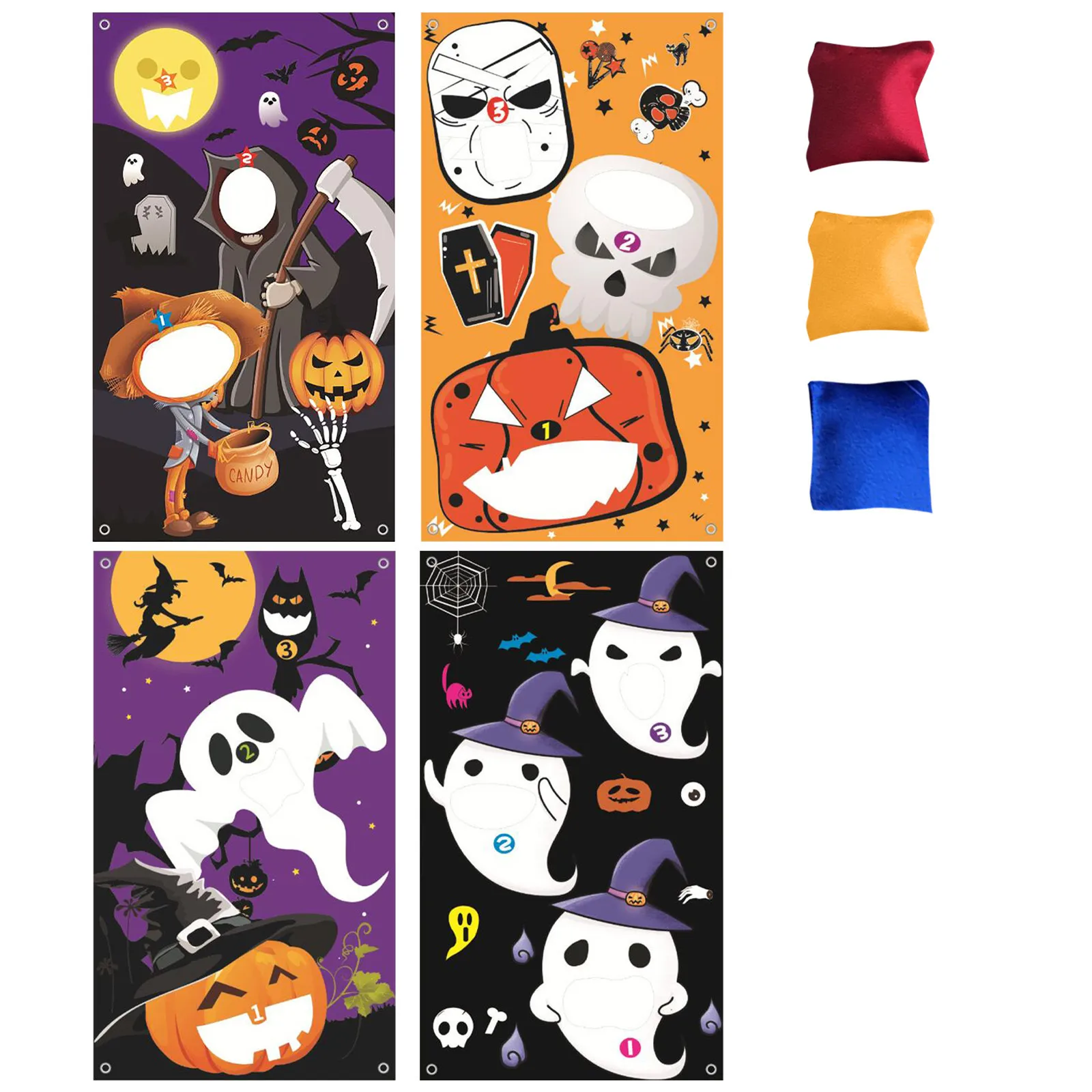 

Kids 4 Year Old Boy for Toddlers 1-3 Boys Pumpkin Bag Kids Halloween Games Party Decorations For Kids- Game Toss
