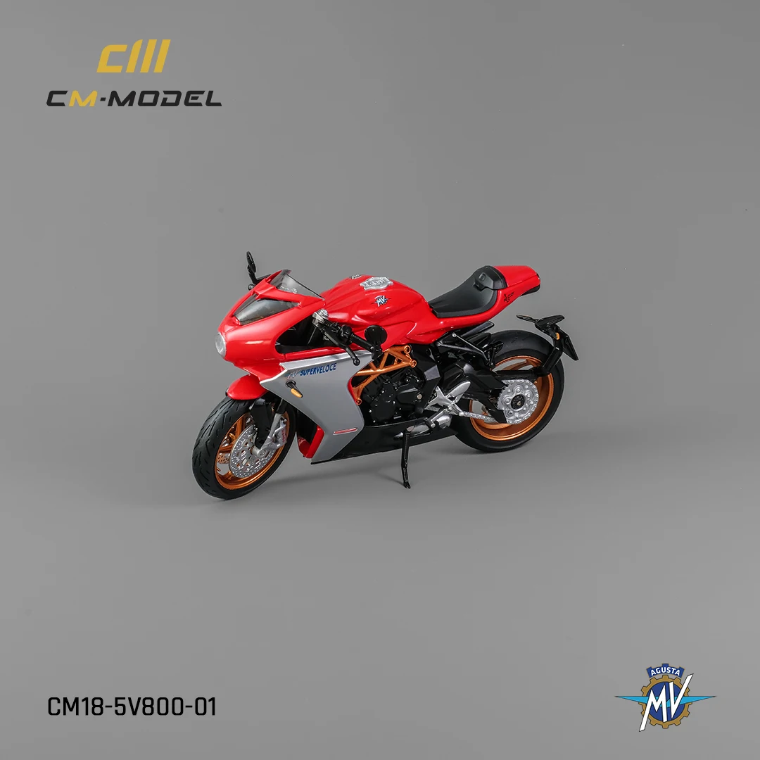 Модель CMModel 1/18 литая под давлением модель мотоцикла MV Agusta Supervolce800 RED