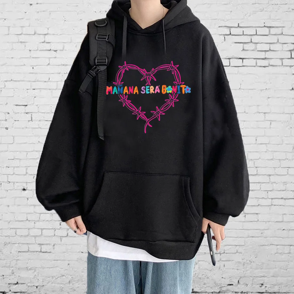 Karol g hoodie youthful anime sweater patterned elegant athleisure girl pullover trendy printed design