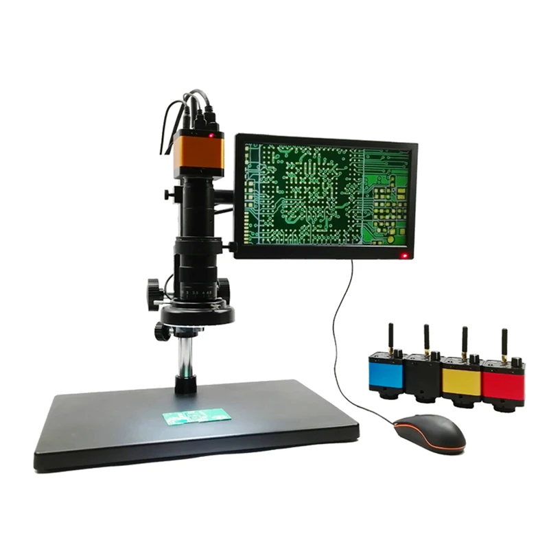 

2MP 1/2 inch Image Sensor 1080P60 HD MI Video Microscope For Industrial Inspection Industrial Camera VMS2M35-MW+B101B