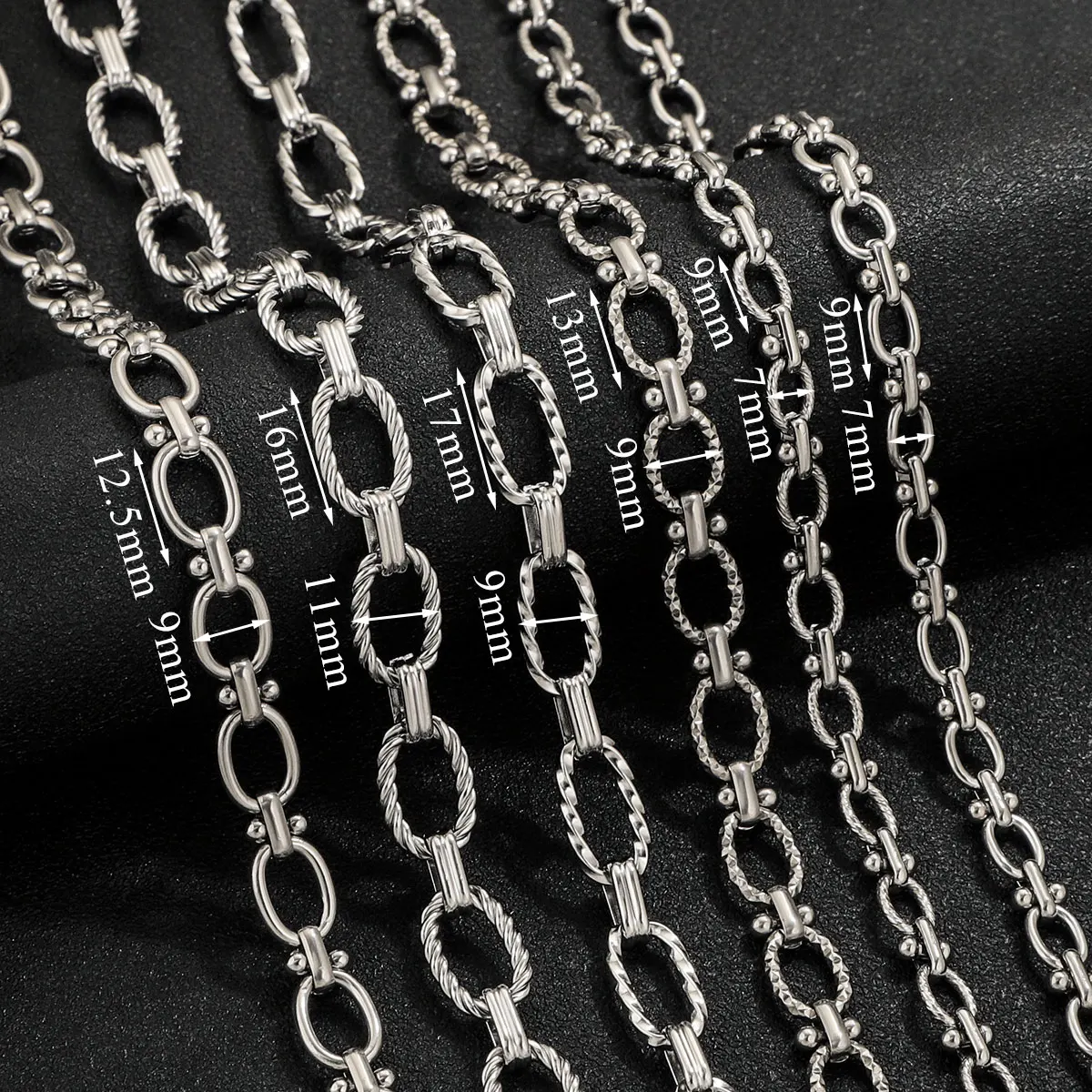 1 м новая высококачественная толстая цепочка из нержавеющей стали мульти-стиль