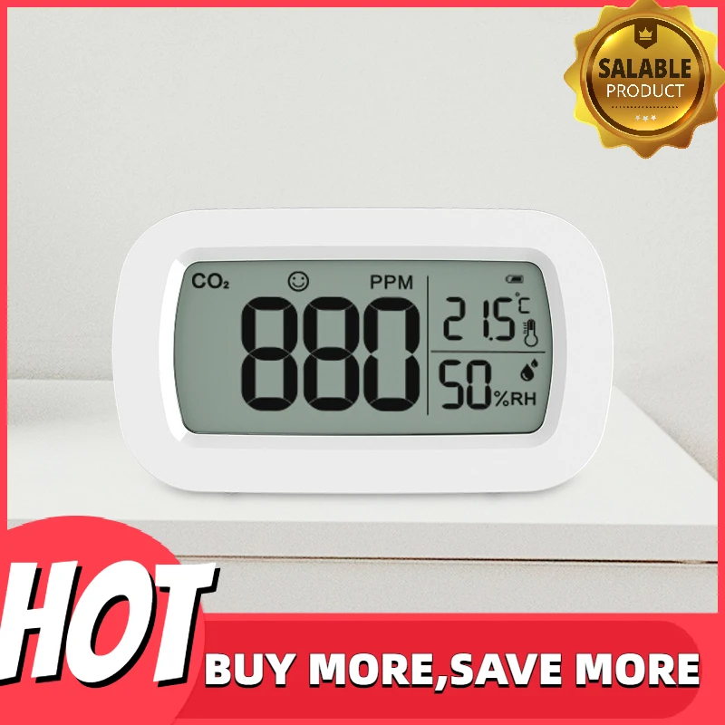 

A13 Indoor CO2 Monitor 3 in 1 Carbon Dioxide Detector Test Temperature, Humidity Air Quality Monitor NDIR Sensor for Office Home