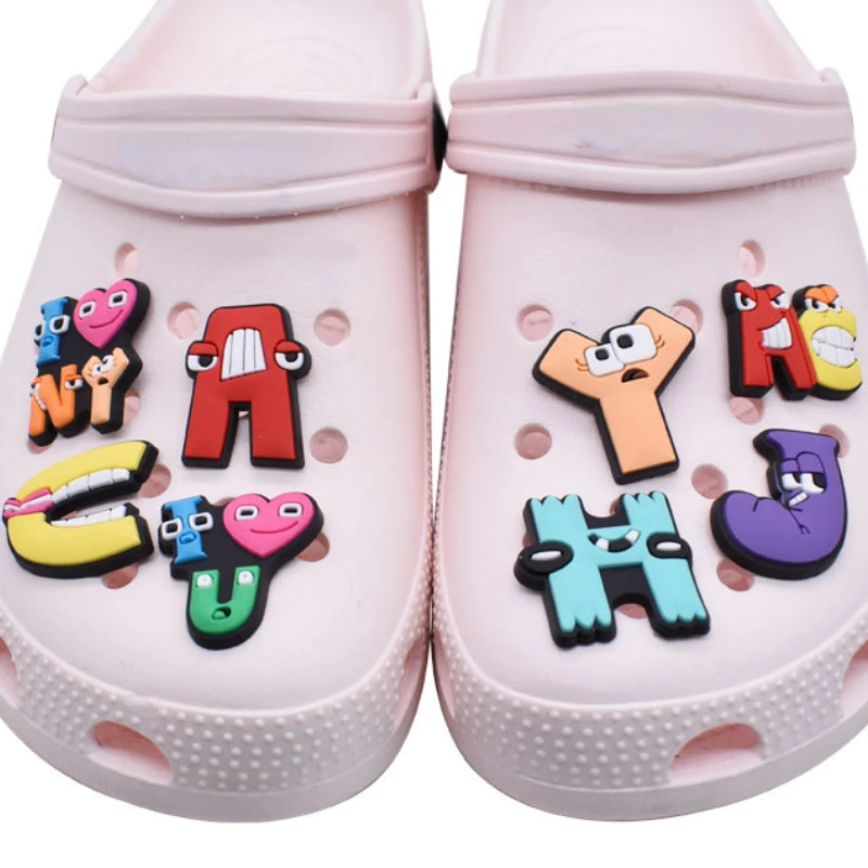 30pcs /set Pvc Buckle Clog Croc Jibz  Animal Letters Shoe Accessories Decorations Kid Party Gift