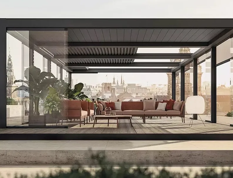 Дистанционное управление от производителя ветрозащитные шторы из алюминиевого