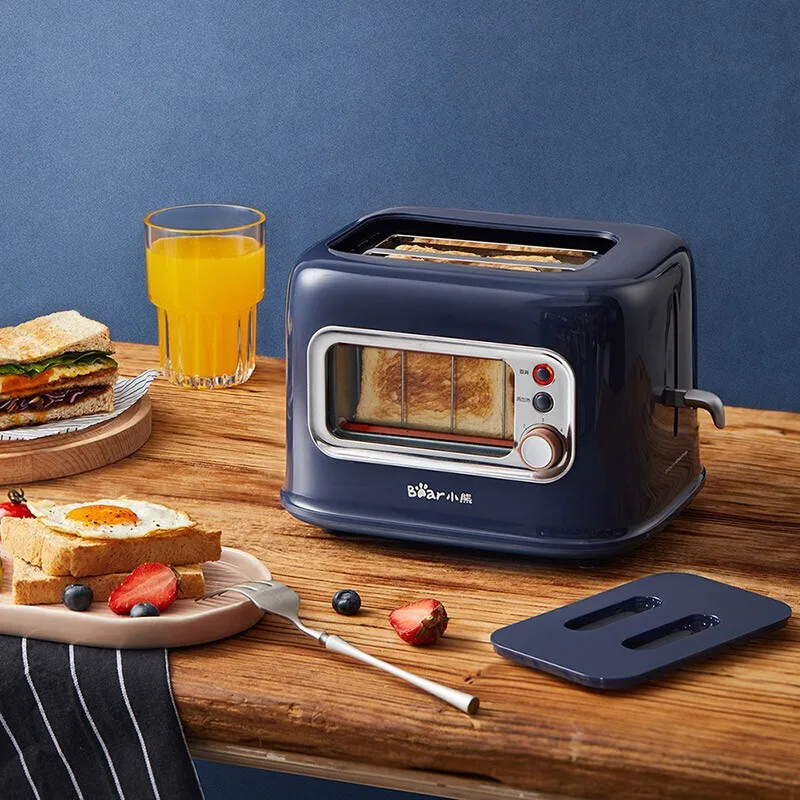Electric Toaster 2 Slices 5 Bread Shade Settings Bread Baking Machine Toast Sandwich Oven Breakfast Maker for Household 700W