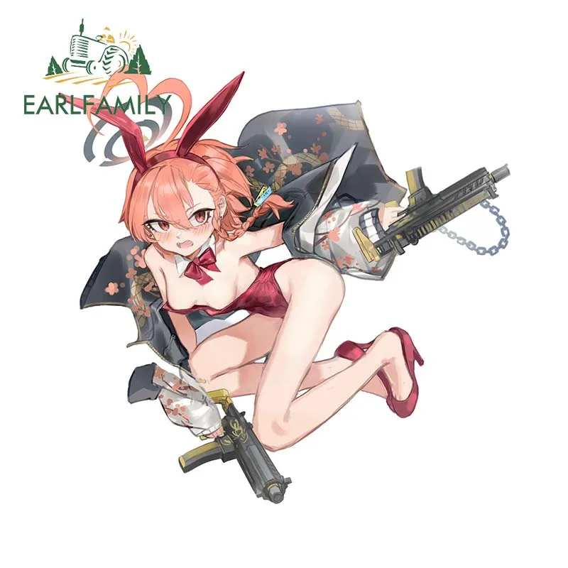 EARLFAMILY 13 см кролик Неру с пистолетом наклейка на машину купальники милые очки