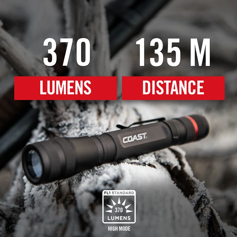 

Deluxe 370 Lumen Twist Focusing Handheld LED Flashlight with 2 x AA Batteries Included - Perfect for Camping & Outdoor Activitie