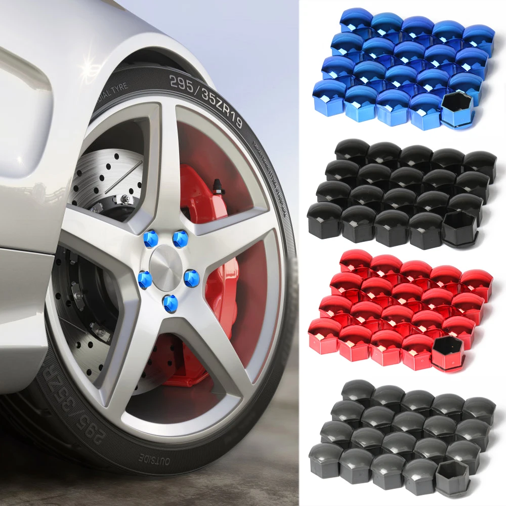 

17mm 20 Pieces Car Wheel Nut Caps Protection Covers Caps Anti-Rust Auto Hub Screw Cover Car Tyre Nut Bolt Exterior Decoration