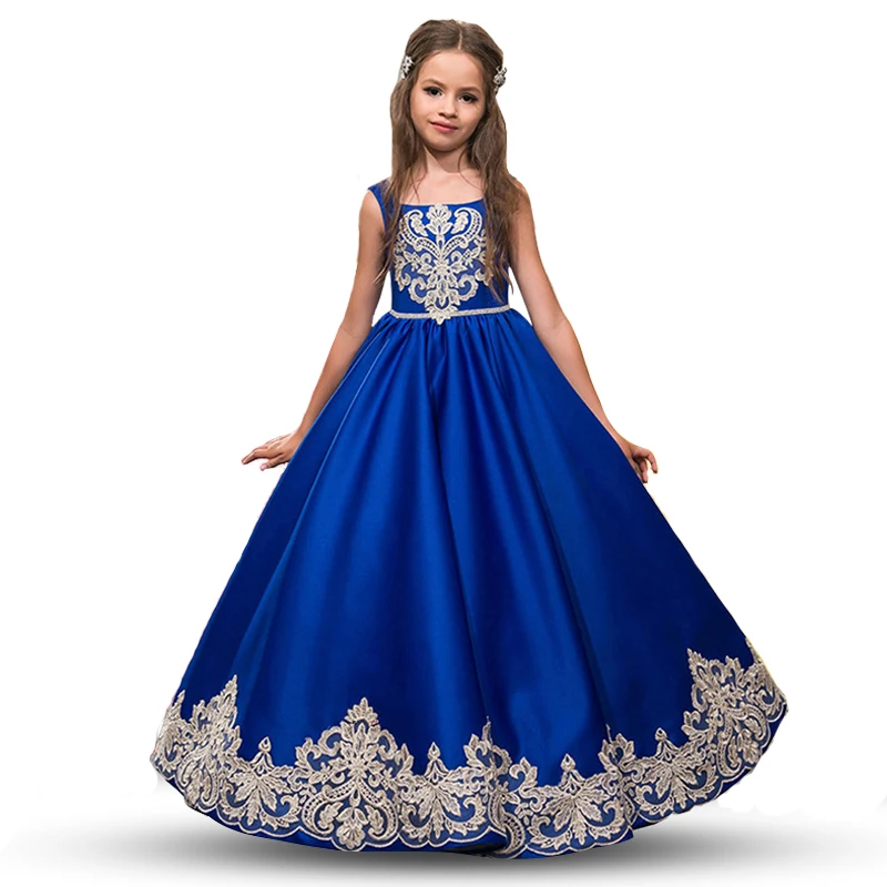 

Детское платье подружки невесты, платье принцессы для девочек, платья для торжественных мероприятий, Детская атласная одежда, платья