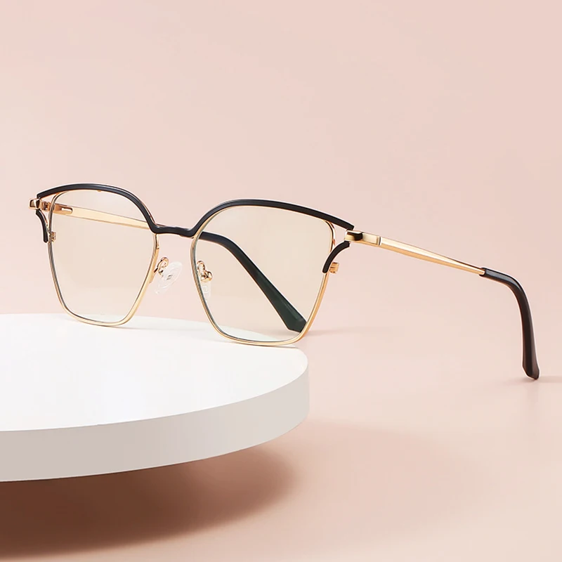 

New 2022 Prescription Eyeglasses Full Rim Eyewear Fashion Women Optical Blue Light Blocking Glasses Frame Cat Eye Style Female