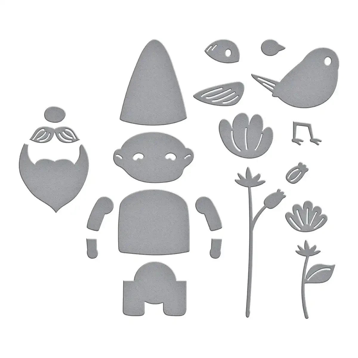 Июнь 2024 новый сад Buddies гном птица цветок гравированные металлические штампы для