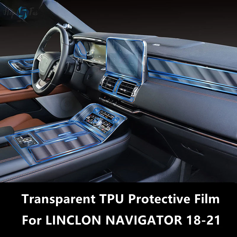

For LINCOLN NAVIGATOR 18-21 Car Interior Center Console Transparent TPU Protective Film Anti-scratch Repair Film Accessories