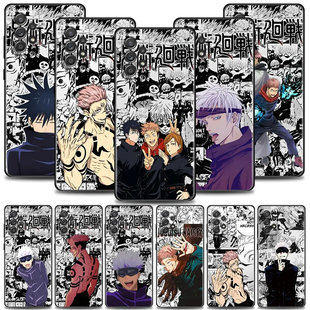 

Jujutsu Kaisen Manga Cases For Samsung Galaxy A52 Funda Samsung A52s A54 A53 A72 A73 A33 A31 A32 A71 A41 Black Cover Yuji Satoru