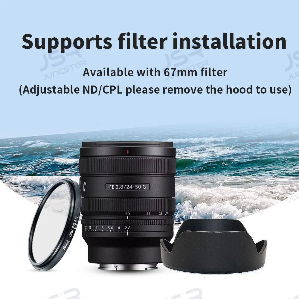 Фото Альтернативный световой экран ALC-SH178, подходящий для Sony FE 16-25 мм F2.8G FE 24-50 мм F2.8G, световой экран для объектива, аксессуары для камеры №3