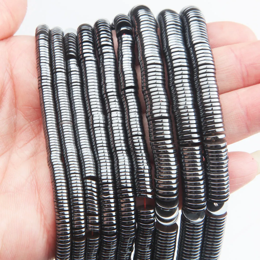

Hematite Round Flat Bead Disk Spacer Beads for Jewelry Making Bracelet Necklace Findings Diy Handmade Accessories 5/6/8mm