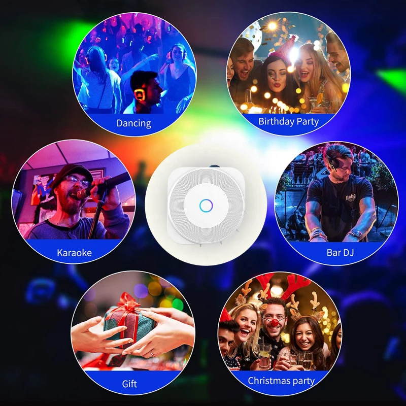 Светодиодная лампа с Wi-Fi голосовым управлением и динамиком цветной проектор