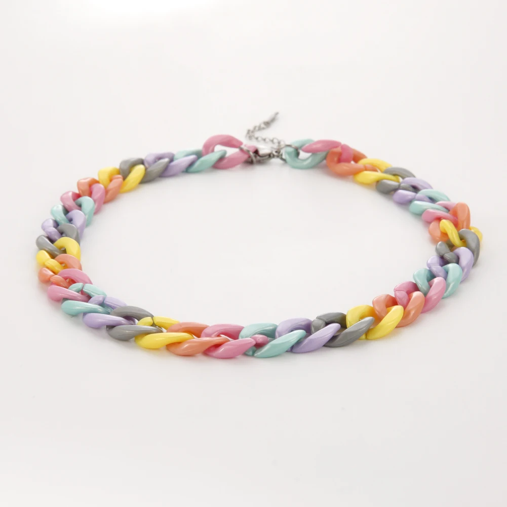 Skyrim Boho Женская цепочка на шею Леопардовый цвет акриловый колье-чокер для девочек