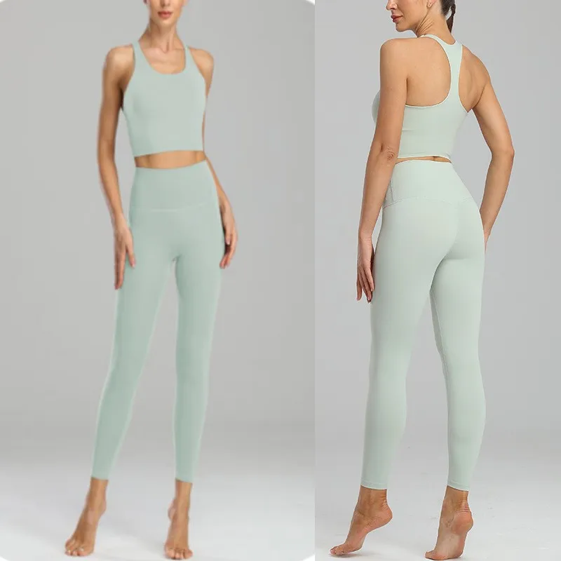 Yoga Fitness Suit Women's Tight Fit Large Dry Yoga Suit Top Set Professional Running Underwear Sportswear Summer Yoga Suit Women