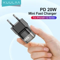 kuulaa super si mini 20w usb charging adapter unit type c pd fast charger for iphone ipad travel portable charger for cell phone