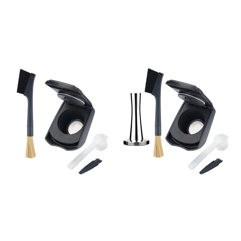 

For Dolce Gusto Lumio EDG325 Reusable Coffee Adapter Capsule Transfer Refillable+Double-Ended Brush