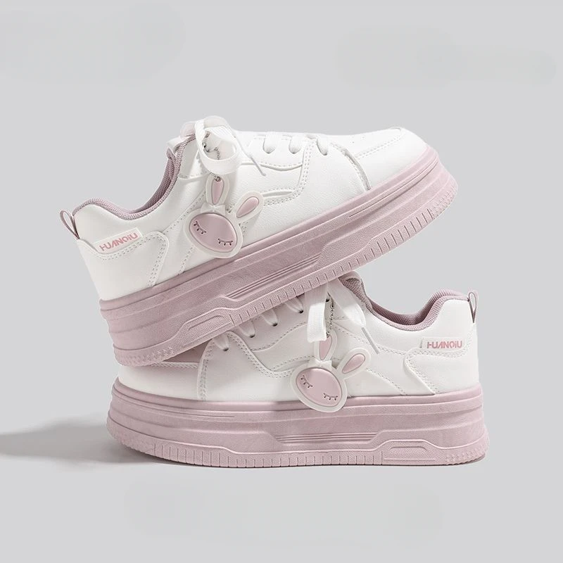 SHANPA туфли на платформе с милым кроликом розовые шикарные дышащие для скейтборда