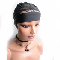 alileader stretch wig cap hair net with black ice silk hair grip head band wig making tools for weaving lace grip wig cap