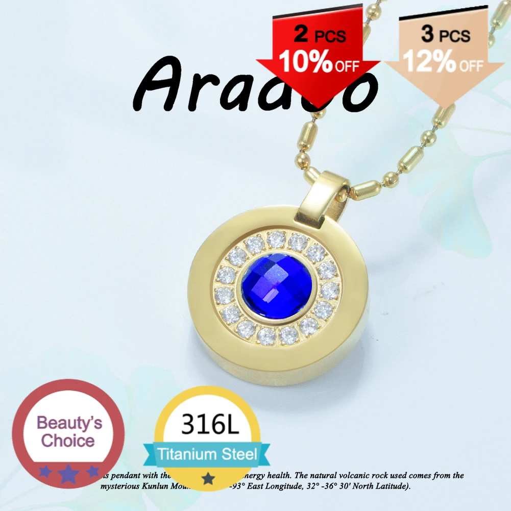 

Ожерелье с подвеской ARADOO из вулканического камня, ожерелье с подвеской глубоководного морского следа, браслет с защитой от радиации и энерг...