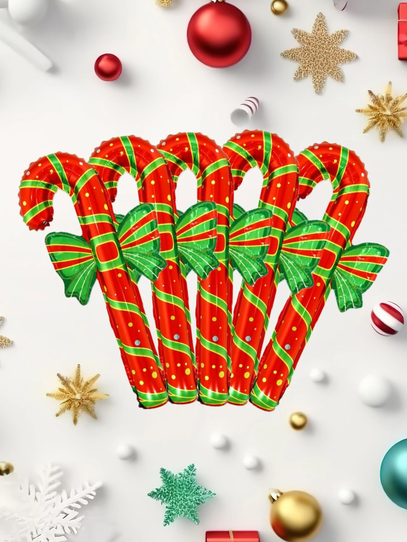 5 шт. конфеты трость с бантом воздушные шары светлый шар Рождественская палочка