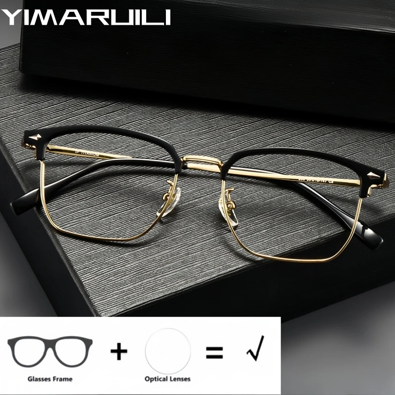 Фото YIMARUILI модные мужские оптические очки по рецепту для близорукости и дальнозоркости прогрессивная формула рецепт антибликовые очки 266 №1