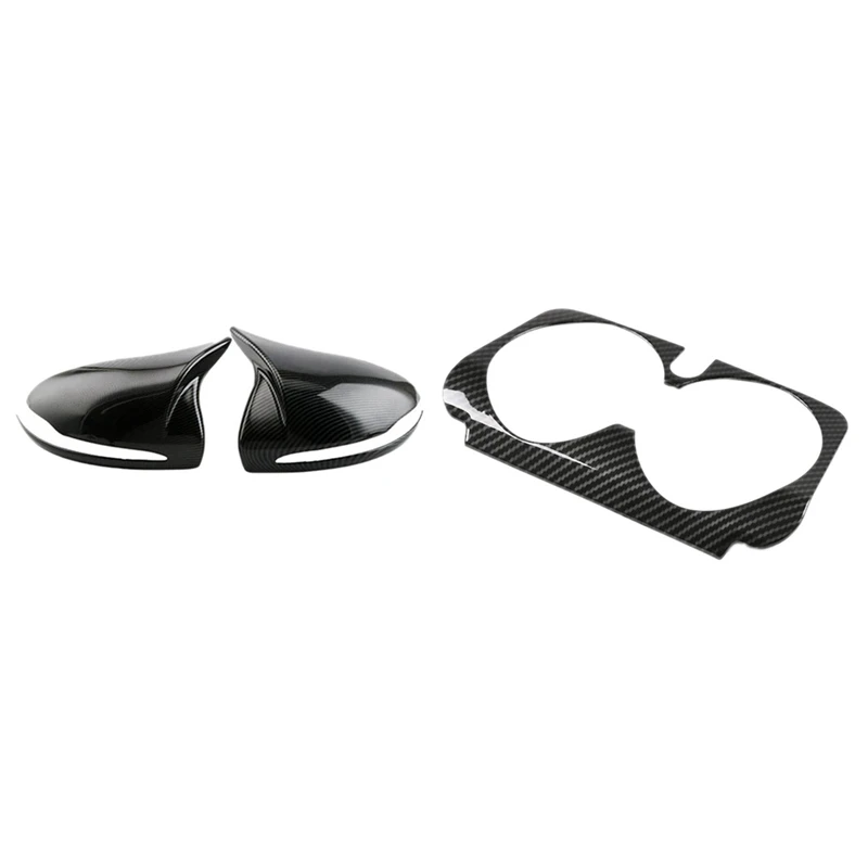 

For Mercedes Benz B C E S GLB GLC Class W205 W213 W253 Side Rear View Mirror Cover & ABS Center Console Water Cup Frame